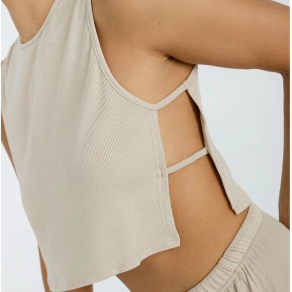 Riot Swim Simi Side Strap Tank in Coconut - Picture 1 of 3
